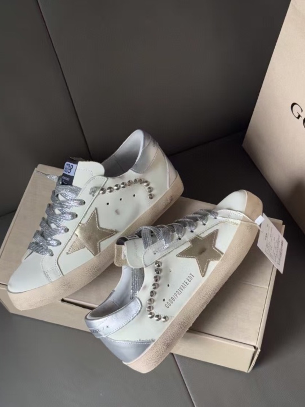 Golden Goose Super-Star Studded Sneakers